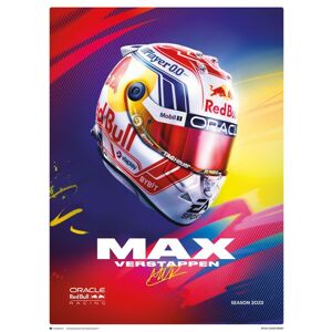 Umělecký tisk Max Verstappen - Helmet 2023, (30 x 40 cm)