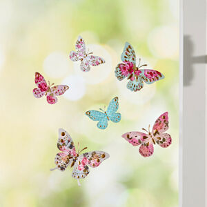 Magnet 3Pagen 6dílný 3D obrázek na okno "Motýli"
