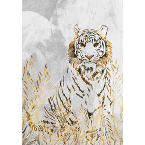 Ilustrace Golden Tiger in the leaves, Sarah Manovski, (26.7 x 40 cm)