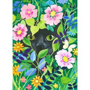 Ilustrace Secret Garden Hidden Cat Art, Isabelle Brent, (30 x 40 cm)