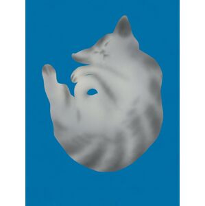 Ilustrace Silver cat portrait, Little Dean, (30 x 40 cm)