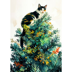 Ilustrace Cats life 12, Justyna Jaszke, (30 x 40 cm)