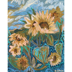 Ilustrace Summer Sunflowers, Eleanor Baker, (30 x 40 cm)