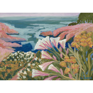Ilustrace Sea and flowers, Eleanor Baker, (40 x 30 cm)