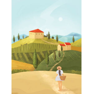 Ilustrace Tuscany, Petra Lizde, (30 x 40 cm)