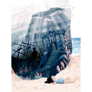 Ilustrace Sea Dreamworld, Goed Blauw, (30 x 40 cm)