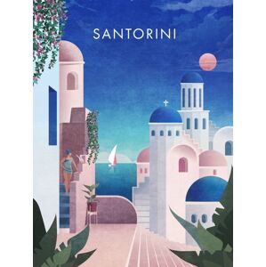 Ilustrace Santorini, Emel Tunaboylu, (30 x 40 cm)