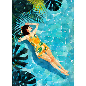 Ilustrace Woman Life Relax, Justyna Jaszke, (30 x 40 cm)