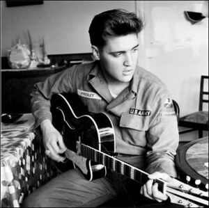 Umělecký tisk Elvis Presley - U.S Army, (40 x 40 cm)