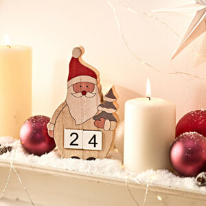 Magnet 3Pagen Dřevěný kalendář "Santa Claus"