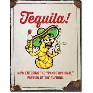 Plechová cedule Tequila - Pants Optional, (30 x 42 cm)