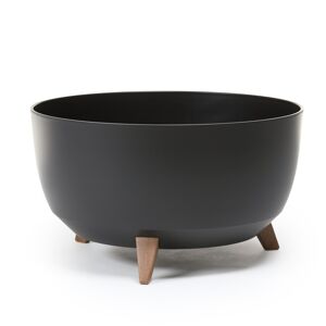 Designový květináč ROMA v černé barvě 47 cm