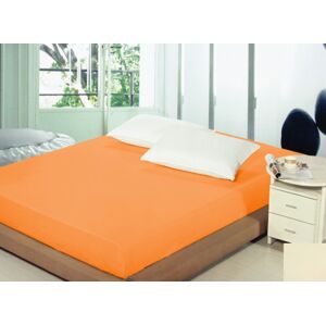 Prostěradla na postel světle oranžové barvy Šířka: 90 cm | Délka: 200 cm