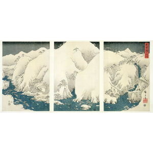 Ando or Utagawa Hiroshige - Obrazová reprodukce Snow storm in the mountains and rivers of Kiso,, (40 x 24.6 cm)