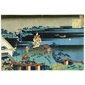 Katsushika Hokusai - Obrazová reprodukce The Exiled Poet Nakamaro ('Abe no Nakamaro'),, (40 x 26.7 cm)