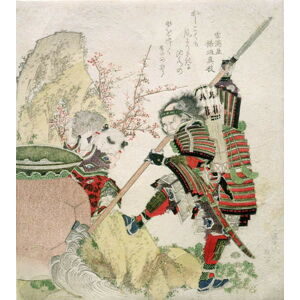 Katsushika Hokusai - Obrazová reprodukce Sima Wengong (Shiba Onko) and Shinozuka, Lord of Iga, (35 x 40 cm)