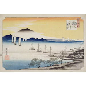 Ando or Utagawa Hiroshige - Obrazová reprodukce Returning Sails at Yabase,, (40 x 26.7 cm)