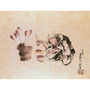 Katsushika Hokusai - Obrazová reprodukce Craftsman painting toys, (40 x 30 cm)