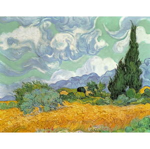 Vincent van Gogh - Obrazová reprodukce Wheatfield with Cypresses, 1889, (40 x 30 cm)