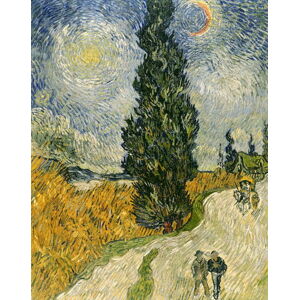 Vincent van Gogh - Obrazová reprodukce Road with Cypresses, 1890, (30 x 40 cm)