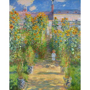 Claude Monet - Obrazová reprodukce The Artist's Garden at Vetheuil, 1880, (30 x 40 cm)