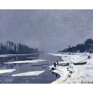 Claude Monet - Obrazová reprodukce Ice floes on the Seine at Bougival, c.1867-68, (40 x 30 cm)