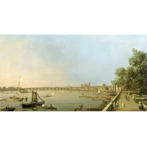 (1697-1768) Canaletto - Obrazová reprodukce The Thames, (40 x 20 cm)