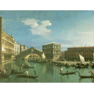 (1697-1768) Canaletto - Obrazová reprodukce The Rialto Bridge, Venice, (40 x 30 cm)