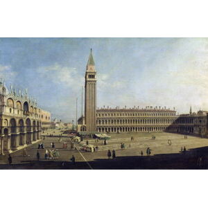 (1697-1768) Canaletto - Obrazová reprodukce Piazza San Marco, Venice, (40 x 24.6 cm)