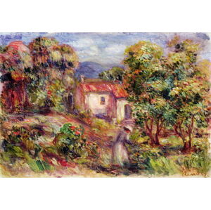 Pierre Auguste Renoir - Obrazová reprodukce Woman picking Flowers in the Garden of Les Colettes at Cagnes, (40 x 26.7 cm)