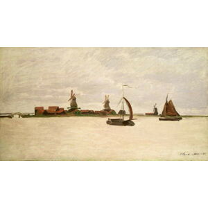Claude Monet - Obrazová reprodukce The Outer Harbour at Zaandam, 1871, (40 x 22.5 cm)