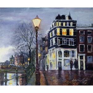 Obrazová reprodukce At Dusk, Amsterdam, 1999, Antonia Myatt, 40 × 35 cm