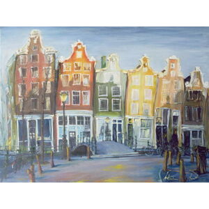 Obrazová reprodukce Houses of Amsterdam, 1999, Antonia Myatt, 40 × 30 cm