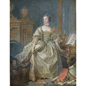 Francois Boucher - Obrazová reprodukce Madame de Pompadour (1721-64), (30 x 40 cm)