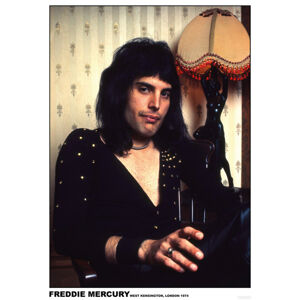 Plakát, Obraz - Freddie Mercury - London 1974, (59.4 x 84 cm)