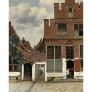 Jan (1632-75) Vermeer - Obrazová reprodukce View of Houses in Delft, known as 'The Little Street', (35 x 40 cm)