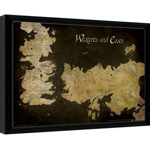 Obraz na zeď - Hra o Trůny (Game of Thrones) - Westeros and Essos Antique Map