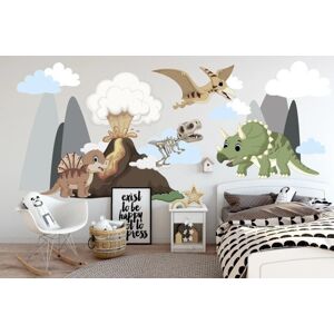 Nálepka na zeď pro děti fantastický svět dinosaurů 120 x 240 cm