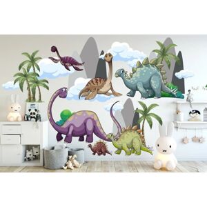 Nálepka na zeď pro děti ztracený svět dinosaurů 150 x 300 cm