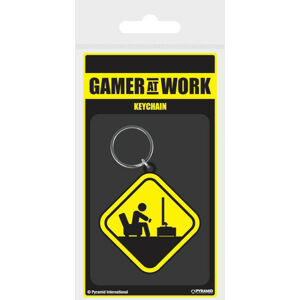 Klíčenka Gamer At Work - Caution Sign