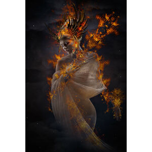 Umělecká fotografie The Fire Princess, Che Abu Bakar, (26.7 x 40 cm)