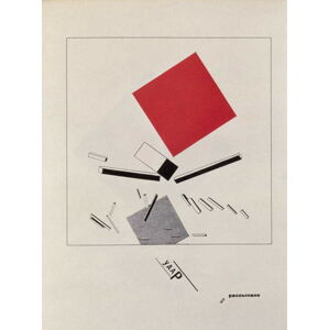 Obrazová reprodukce `Of Two Squares`, frontispiece design, 1920, Lissitzky, Eliezer (El) Markowich, 30 × 40 cm