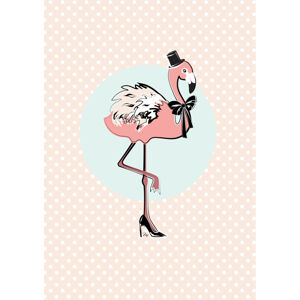 Ilustrace Flamingo, Martina Pavlova, (30 x 40 cm)