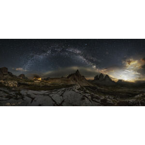 Umělecká fotografie Galaxy Dolomites, Ivan Pedretti, (50 x 23.2 cm)