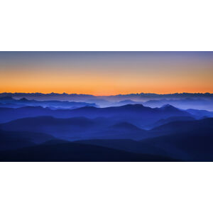 Umělecká fotografie Misty Mountains, David Bouscarle, (40 x 20 cm)