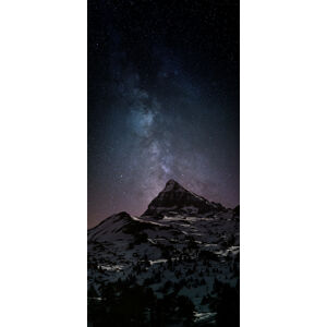 Umělecká fotografie Astrophotography picture of Pierre-stMartin landscape  with milky way on the night sky., Javier Pardina, (23.3 x 50 cm)