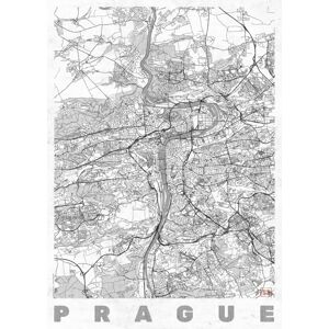Mapa Prague, Hubert Roguski, (30 x 40 cm)
