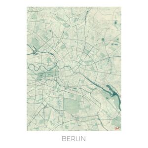 Mapa Berlin, Hubert Roguski, (30 x 40 cm)