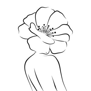 Ilustrace Flower Head, Martina Pavlova, (30 x 40 cm)