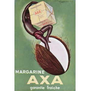 Cappiello, Leonetto - Obrazová reprodukce Advertisement for 'Axa' margarine, (26.7 x 40 cm)